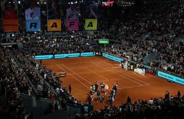 La pista Manolo Santana rindió un gran homenaje al manacorí tras perder contra el checo Jiri Lehecka y anunciar que no volvería a jugar el Masters 1.000 en la capital madrileña.