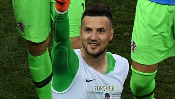 Subasic, h&eacute;roe de Croacia frente a Dinamarca.