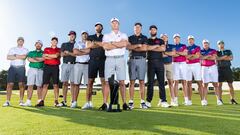 Los golfistas posan antes del arranque del LIV Golf Mayakoba.