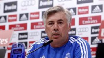 Carlo Ancelotti, en rueda de prensa.