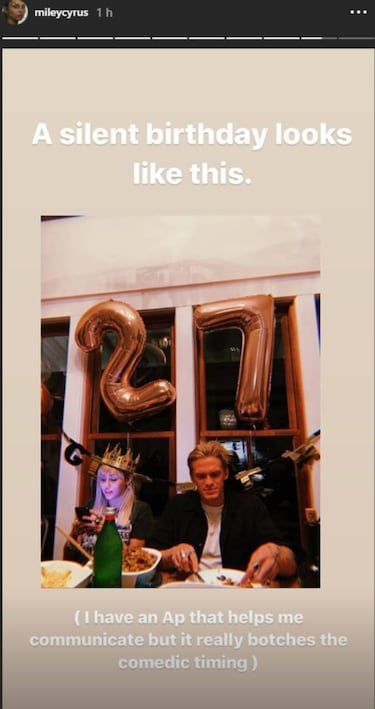 Miley Cyrus celebra su cumpleaños con Cody Simpson