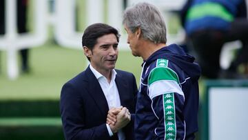 Marcelino García Toral con Manuel Pellegrini.