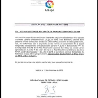 Fichajes: el plazo para inscribir jugadores acaba el 29 de enero