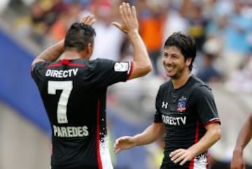 Jaime Valdes celebra junto a Esteban Paredes