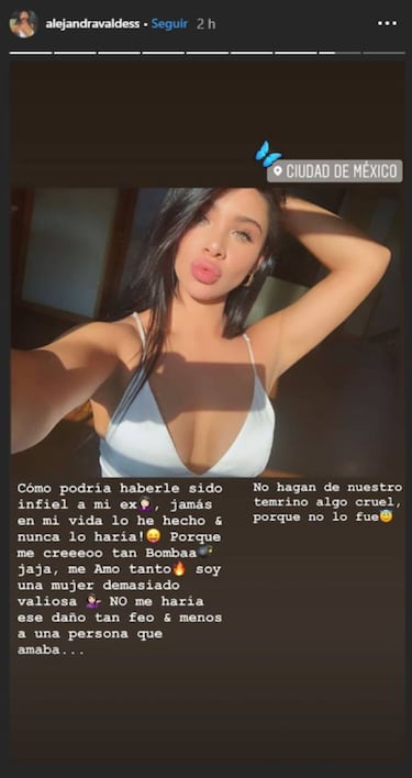 Alejandra Valdés niega haberle sido infiel a Martín Rodríguez