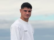 Gaizka Ayesa, portero suplente de la Real Sociedad en la final de Copa de 2021, que actualmente juega en el Alcorcón.