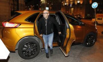Llegada al Palace de Jorge Sampaoli.