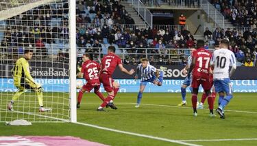 Okazaki silencia La Rosaleda con un golazo de chilena en el 94'