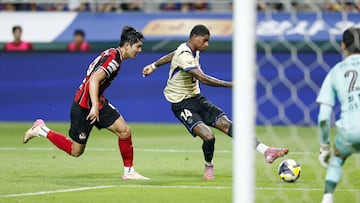 Marcus Rashford durante el amistoso en Seúl.