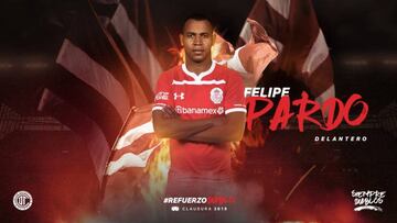 Toluca anuncia el fichaje del colombiano Felipe Pardo