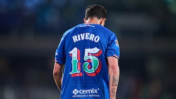 Jose Rivero of Cruz Azul during the semi-finals first leg match between Cruz Azul and Tigres UANL, as part of the Liga BBVA MX, Torneo Apertura 2025 at Olimpico Universitario Stadium, on December 03, 2025 in Mexico City, Mexico.