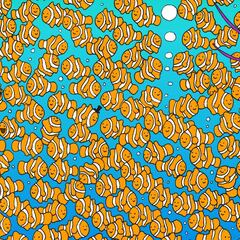 Reto visual: ¿Puedes encontrar el pequeño pez dorado entre los peces payaso?