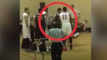 Fight breaks out in college basketball game in USA