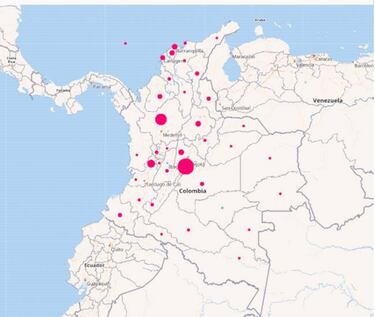 Mapa de casos y muertes por coronavirus por departamentos en Colombia: hoy, 20 de octubre