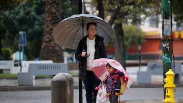 Esta es la hora de inicio del temporal en Santiago y así será la lluvia que caerá