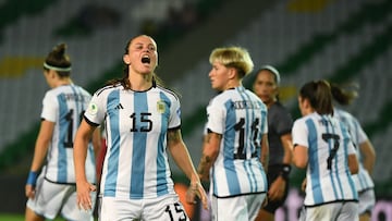 Partido de Copa América Femenina entre Argentina y Perú.