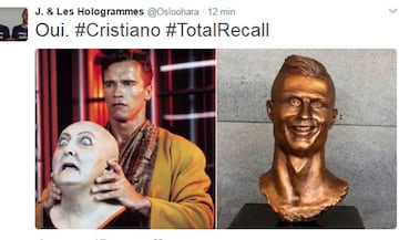 Los memes no tuvieron piedad con la estatua de Cristiano