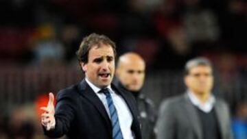 Arrasate, durante el partido.