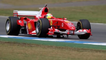 Mick Schumacher, con el Ferrari F2004 en Hockenheim. Alemania, F1 2019. 