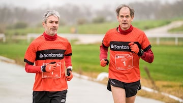 Fiz y Antón, protagonistas en la Carrera Empresas de Madrid.