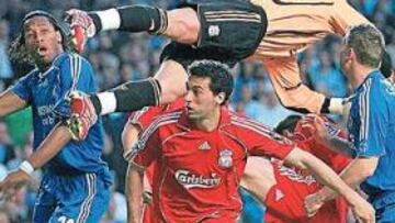 Un instante del partido de ayer