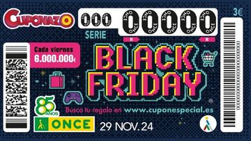 Cuponazo Black Friday de la ONCE 2024: comprobar resultados del sorteo de hoy, viernes 29 de noviembre