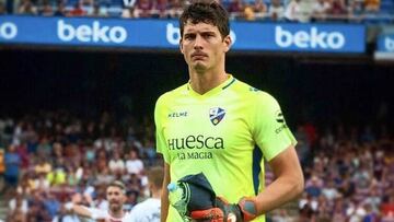 Werner en su cesión al Huesca en la 2018-19. Ahora será en San Luis.