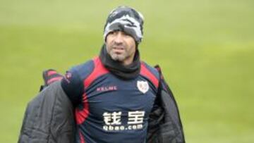 Paco Jemez en el entrenamiento.