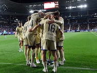 Late goals from Robert Lewandowski and Ferran Torres put Barcelona on the verge of a second straight LaLiga title.