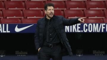 Simeone, durante el Atlético-Getafe.