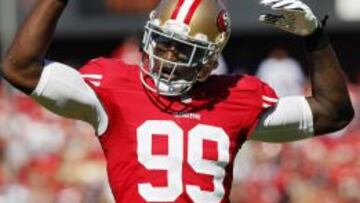 El linebacker de San Francisco 49ers, Aldon Smith.
