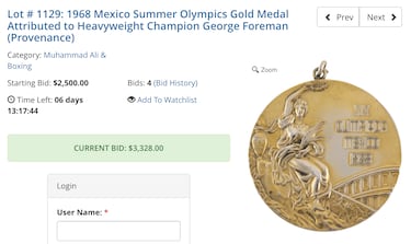 Subastan el oro olímpico de George Foreman tras décadas perdido