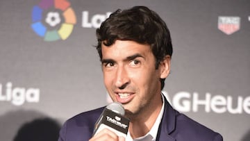 Ra&uacute;l Gonz&aacute;lez en un acto de LaLiga.