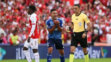 Carlos Ortega en el clásico Santa Fe - Millonarios