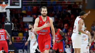 Sergio Rodríguez, durante el primer partido de cuartos entre el CSKA Moscú y el Kirolbet Baskonia.