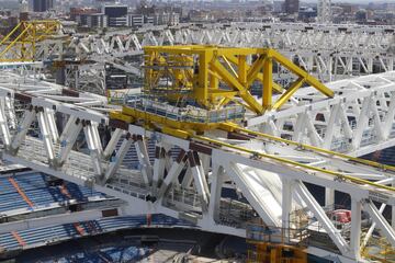 El avance de las obras del estadio Santiago Bernabéu