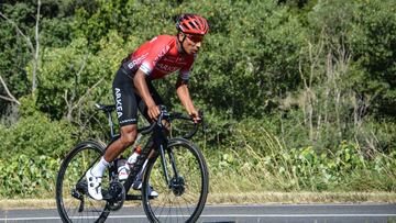 Nairo Quintana durante una competencia con el Ark&eacute;a-Samsic.