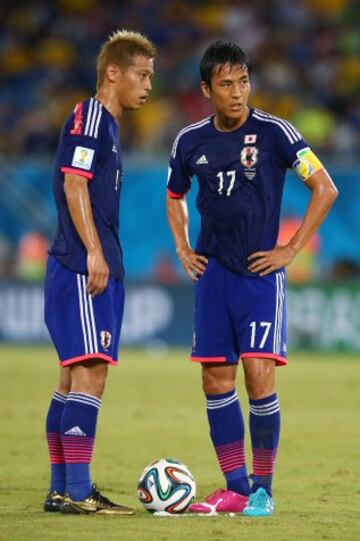 Keisuke Honda y Makoto Hasebe 