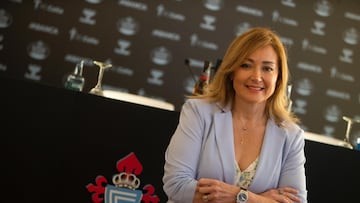 Mari¨¢n Mouri?o posa antes de su comparecencia de prensa.