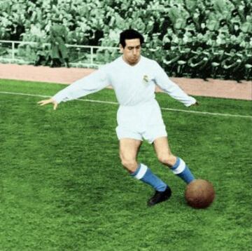 Paco Gento desarrolló casi la totalidad de su carrera deportiva en el Real Madrid de 1953 al 1971