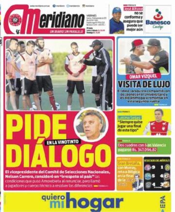 Portadas de la prensa mundial