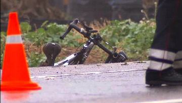 Bicicleta en accidente de tr&aacute;fico. 