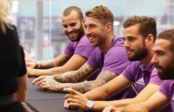 Jese, Sergio Ramos y Nacho Fernández.