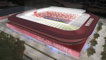 Muro Rojo, la propuesta de reforma de El Sadar elegida por votación de los socios de Osasuna.