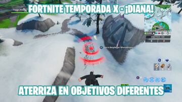 Fortnite Battle Royale - Temporada X | Desaf&iacute;o de &iexcl;Diana!: &iquest;d&oacute;nde est&aacute;n los objetivos?