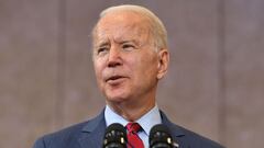 US President Joe Biden speaks after visiting a mobile vaccination unit at the Green Road Community Center in  Raleigh, North Carolina on June 24, 2021. (Photo by MANDEL NGAN / AFP)