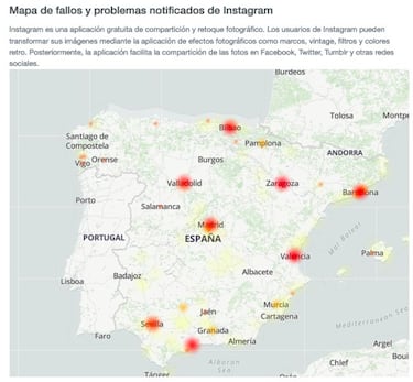Instagram caído: problemas para usar sus servicios, conectarse y usar la app