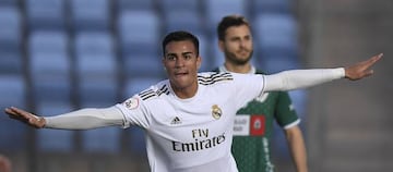 Reinier, tras marcar al Coruxo con el Castilla.