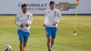 Falcao y James, los grandes referentes de la Selección.