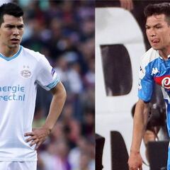 El contraste del 'Chucky' Lozano en Europa con el PSV y Napoli